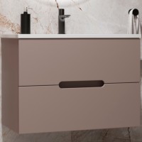 Тумба под раковину Style Line Матис 80 ЛС-00002298 подвесная Тауп темный