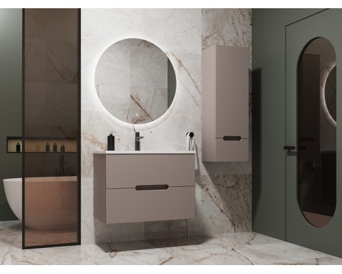 Тумба под раковину Style Line Матис 80 ЛС-00002298 подвесная Тауп темный