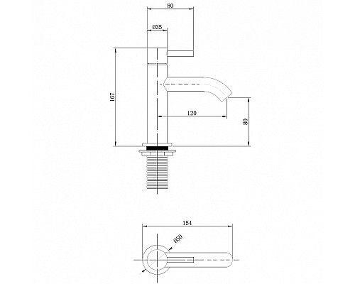 Смеситель для раковины Abber Wasser Kreis AF8110RG Розовое золото
