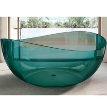 Ванна из полиэфирной смолы Abber Kristall 150х150 AT9705Aquamarin Бирюзовая без гидромассажа