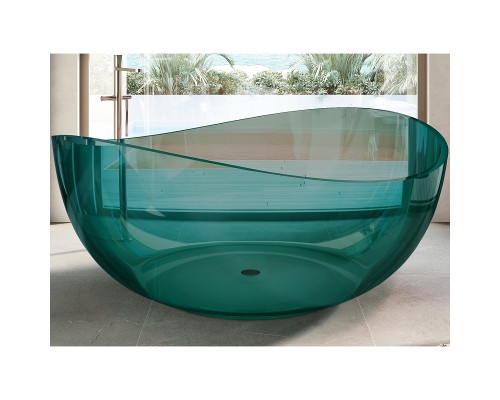 Ванна из полиэфирной смолы Abber Kristall 150х150 AT9705Aquamarin Бирюзовая без гидромассажа