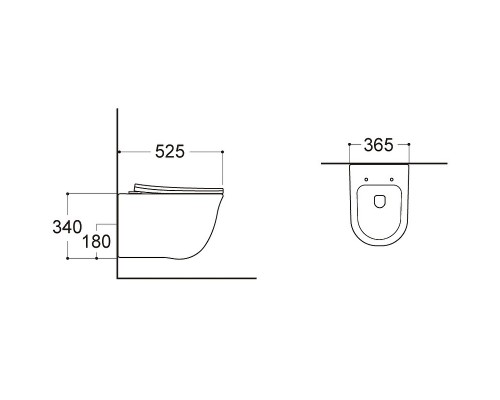 Унитаз Aquatek Классик AQ1111-00 подвесной с сиденьем Микролифт