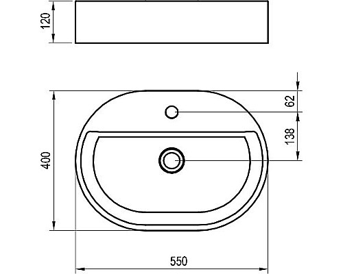 Раковина Ravak Ceramic Slim Shelf O 55 XJX01155003 Белая Раковина Ravak Ceramic Slim Shelf O 55 XJX01155003 Белая