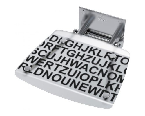 Сиденье для душа Ravak Ovo-B Text B8F0000030 Прозрачное с надписью Хром