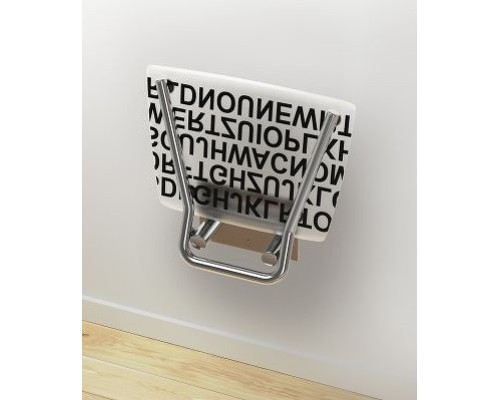 Сиденье для душа Ravak Ovo-B Text B8F0000030 Прозрачное с надписью Хром