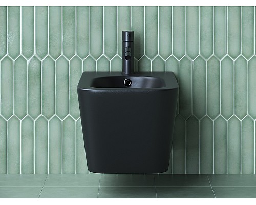 Биде Ceramicanova Metric CN3008MB подвесное Черное матовое Биде Ceramicanova Metric CN3008MB подвесное Черное матовое