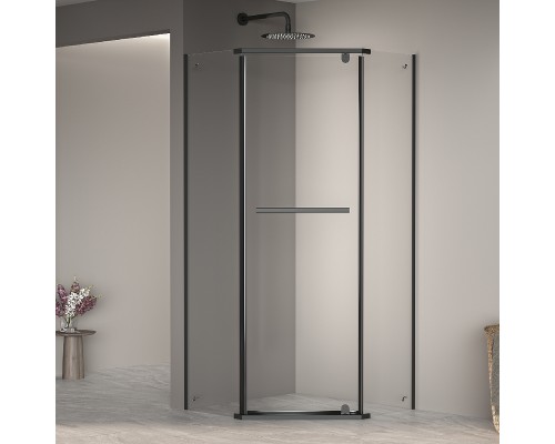 Душевой уголок RGW Passage PA-82B 80x80 41088288-14 профиль Черный стекло прозрачное