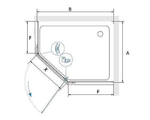 Душевой уголок RGW Passage PA-091B 120x80 35089182-14 профиль Черный стекло прозрачное