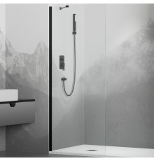 Душевая перегородка RGW Walk In WA-102B 120 профиль Черный стекло прозрачное
