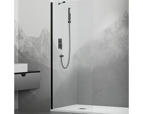 Душевая перегородка RGW Walk In WA-110B 90 351011009-14 профиль Черный стекло прозрачное