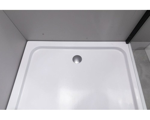 Душевой уголок Esbano ESR-7190B 100x80 профиль Черный матовый стекло прозрачное