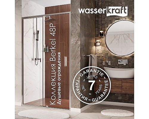 Душевой уголок WasserKRAFT Berkel 130x90 48P33 профиль Хром стекло прозрачное