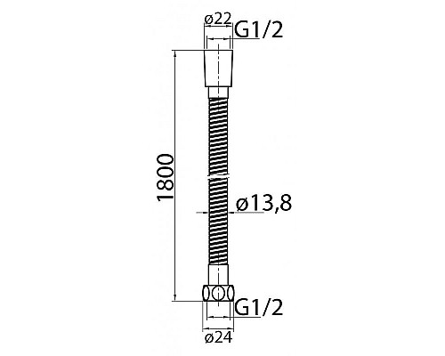 Душевой шланг Cezares Czr CZR-FMDC2-180-02 Бронза