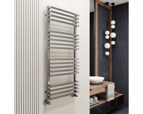 Водяной полотенцесушитель Terminus Берн П13 500х800 4670078513403 Хром, нижнее подключение, G 1/2" ВР, с комплектом вентилей