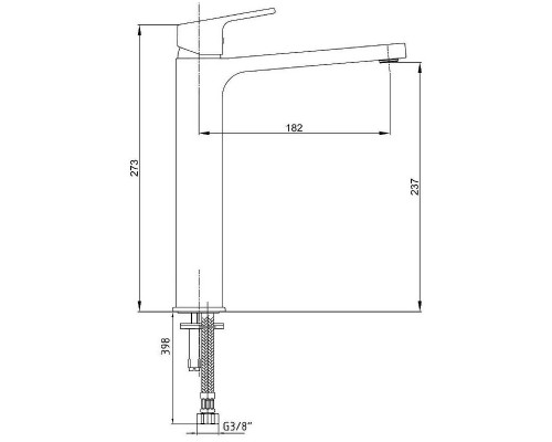 Смеситель для раковины E.C.A. Tiera 104888002EX Белый Хром