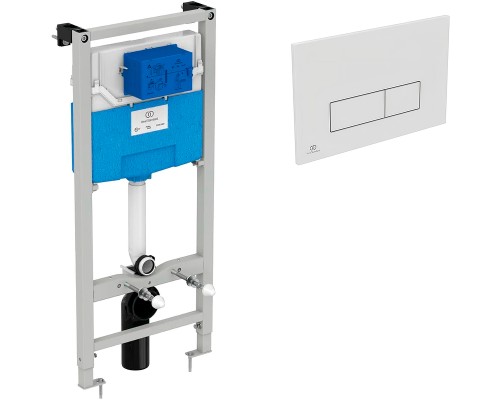 Комплект унитаза с инсталляцией Ideal Standard Tesi Aqua Blade с сиденьем Микролифт и Белой клавишей смыва