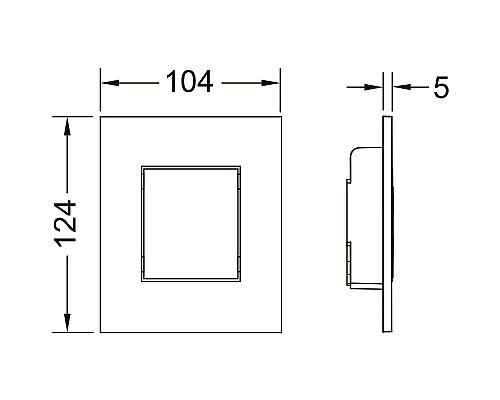 Клавиша смыва Tece Now 9242407 для писсуара Белая матовая
