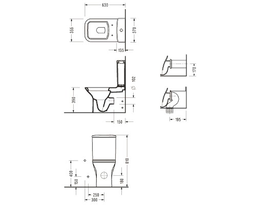 Унитаз компакт Serel Nita NT12SL с бачком и сиденьем Микролифт