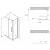 Душевой уголок Abber Schwarzer Diamant 100x90 профиль Черный стекло матовое