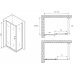 Душевой уголок Abber Schwarzer Diamant 130x50 профиль Черный стекло прозрачное