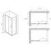 Душевой уголок Abber Schwarzer Diamant 140x60 профиль Черный стекло прозрачное