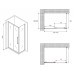 Душевой уголок Abber Schwarzer Diamant 140x60 профиль Хром стекло матовое