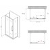 Душевой уголок Abber Schwarzer Diamant 170x60 профиль Хром стекло прозрачное