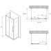 Душевой уголок Abber Schwarzer Diamant 120x60 профиль Черный стекло прозрачное