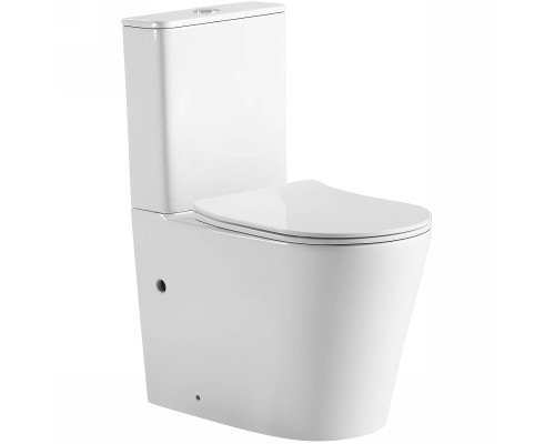 Унитаз компакт SantiLine SL-5026 Белый с бачком и сиденьем Микролифт