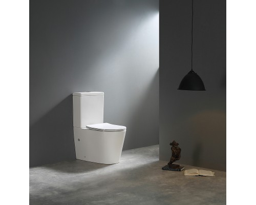 Унитаз компакт SantiLine SL-5026 Белый с бачком и сиденьем Микролифт