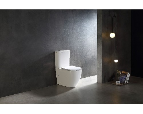 Унитаз компакт SantiLine SL-5026 Белый с бачком и сиденьем Микролифт