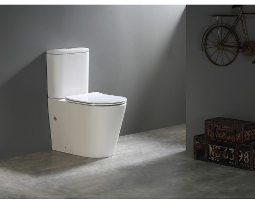 Унитаз компакт SantiLine SL-5026 Белый с бачком и сиденьем Микролифт