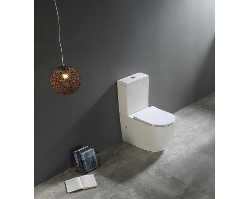 Унитаз компакт SantiLine SL-5026 Белый с бачком и сиденьем Микролифт