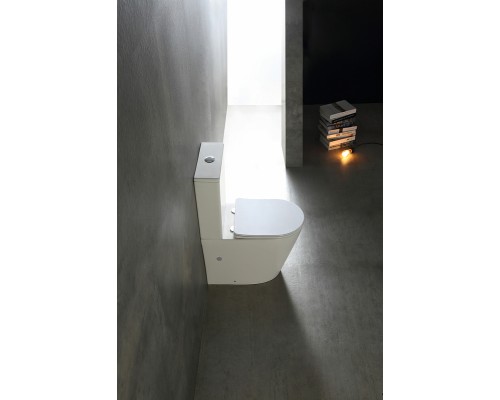 Унитаз компакт SantiLine SL-5026 Белый с бачком и сиденьем Микролифт