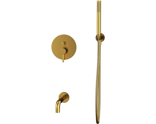 Смеситель для ванны Whitecross Y brushed gold YSET06GLB Брашированное золото