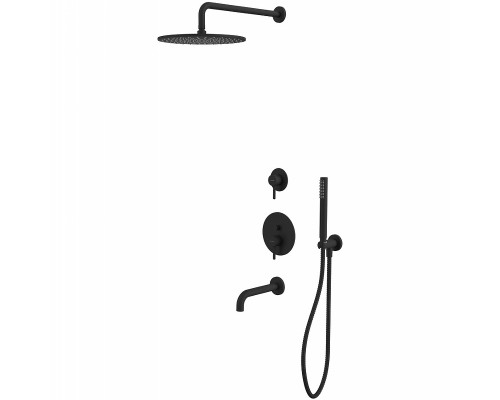 Душевая система Whitecross Y black YSET07BL Черная матовая