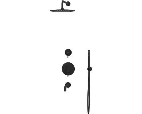 Душевая система Whitecross Y black YSET07BL Черная матовая