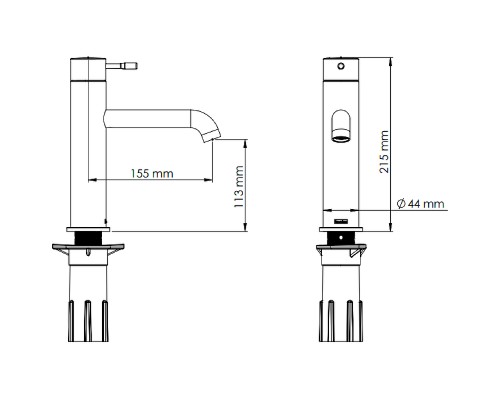 Смеситель для раковины Teska Atlas Leo S E5716 Хром