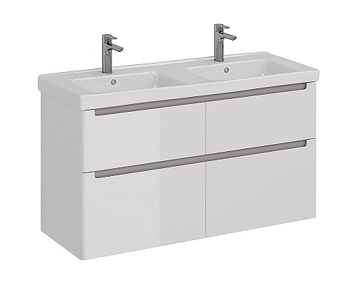 Тумба под раковину Lemark Buno 125 LM04B125T подвесная Белый глянец