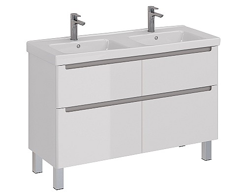 Тумба под раковину Lemark Buno 125 LM04B125T подвесная Белый глянец