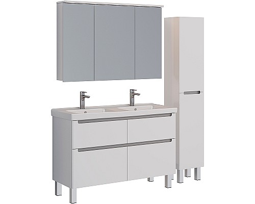 Тумба под раковину Lemark Buno 125 LM04B125T подвесная Белый глянец