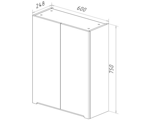 Подвесной шкаф Lemark Buno 60 LM04B60SH Белый глянец