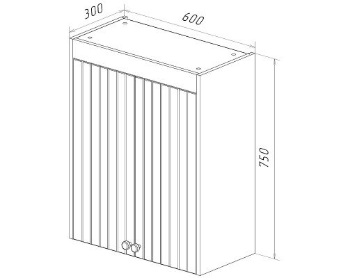 Подвесной шкаф Lemark Romance 60 LM07R35SH Белый глянец
