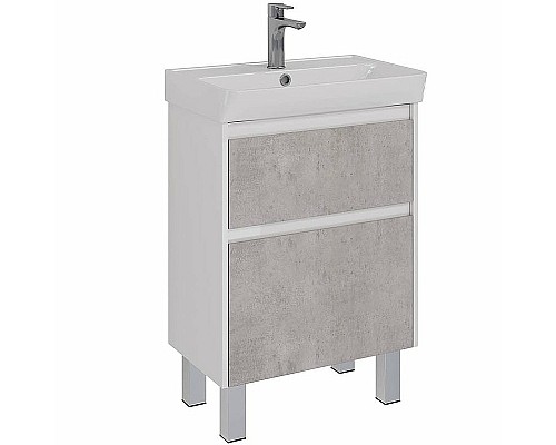 Тумба под раковину Lemark Combi 60 LM03C60T-Beton подвесная Бетон Белый глянец Тумба под раковину Lemark Combi 60 LM03C60T-Beton подвесная Бетон Белый глянец