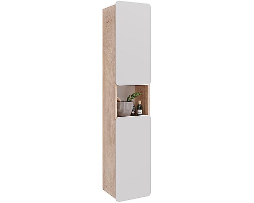 Шкаф пенал Lemark Olivia 35 LM08OL35P подвесной Белый глянец Дуб Кантри Шкаф пенал Lemark Olivia 35 LM08OL35P подвесной Белый глянец Дуб Кантри