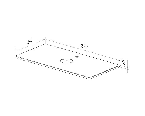 Столешница под раковину Lemark Olivia 100 LM08OL100S Белый глянец