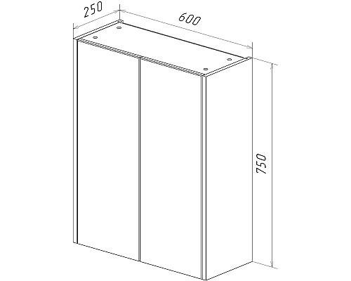 Подвесной шкаф Lemark Combi 60 LM03C60SH-Beton Бетон Белый глянец