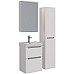 Зеркальный шкаф Lemark Zenon 50 LM50ZS-Z с подсветкой Белый глянец