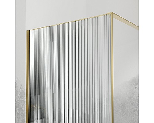 Душевая перегородка RGW Walk In WA-08G 120 06100812-156 профиль Золото брашированное стекло ребристое