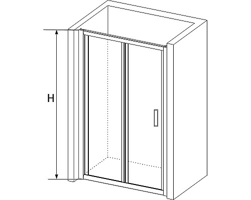 Душевая дверь RGW Passage PA-21B 120 06082112-14 профиль Черный стекло прозрачное